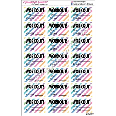 Half Box WORKOUT! - Rainbow Stripes - Set of 21
