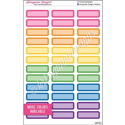 Rounded Event Stickers with Overlay - Set of 36