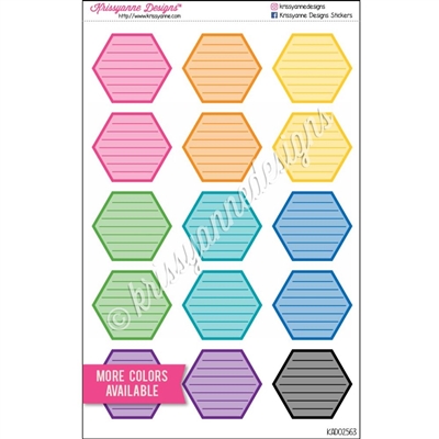 Lined Hexagon Boxes - Set of 15