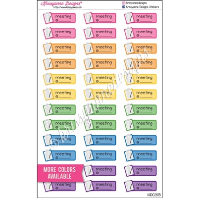 Meeting Event Stickers with Overlay - Set of 36