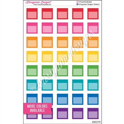Small Colorblock Rectangles with Overlay - Set of 40