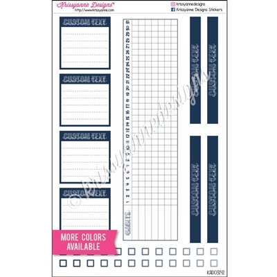 Customized Monthly Note Page Essentials - Square - Gemtones