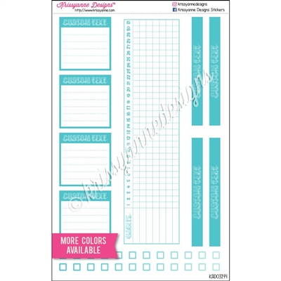 Customized Monthly Note Page Essentials - Square - Pastel Rainbow