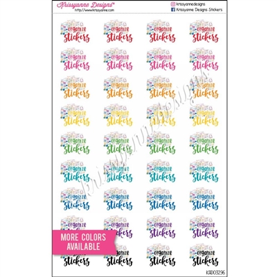 Organize Stickers Splash - Set of 36