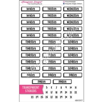 Transparent BuJo Date Labels