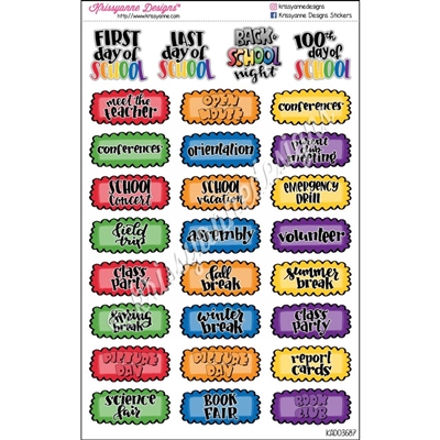 School Doodle Event Stickers - Parents - Set of 28