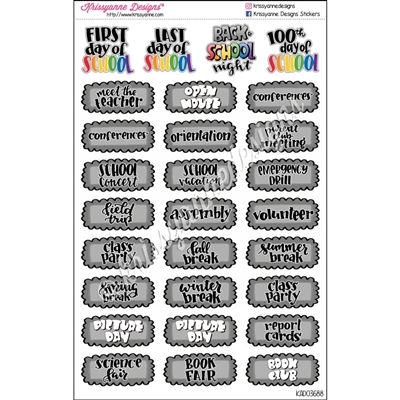 School Doodle Event Stickers - Parents - Set of 28