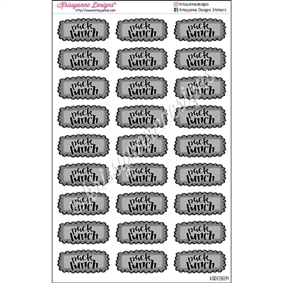 School Doodle Event Stickers - Pack Lunch - Set of 27