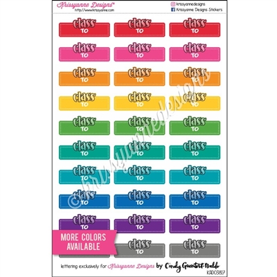 Class Schedule Event Stickers - Set of 30