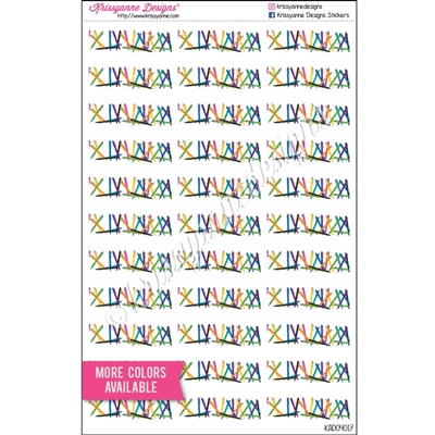 Pen Diecut Strips - Set of 33