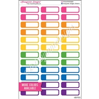 Color Block Event Stickers - Set of 36