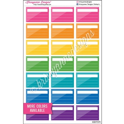 Half Box Stickers - Two Tone Checklist - Set of 21