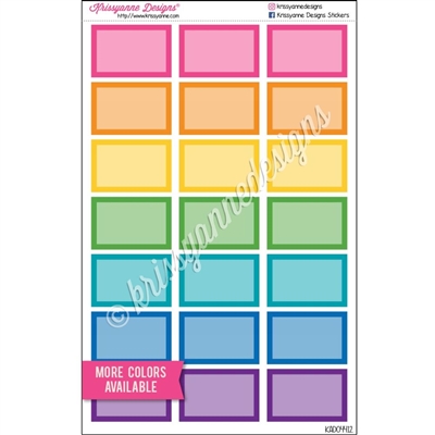 Square Corner Half Box with Overlay - Set of 21