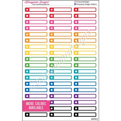 Small Color Block Checklists - Set of 54