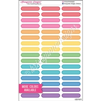 Small Rounded Event Stickers with Overlay - Set of 48