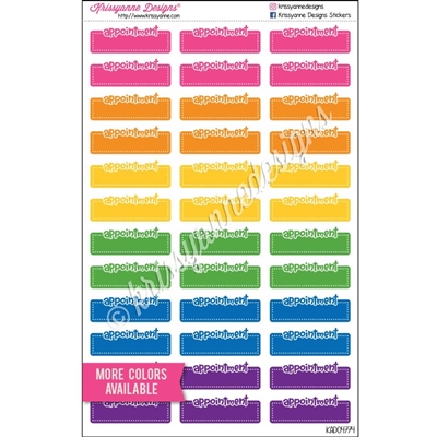 Dotted Appointment Event Stickers - Set of 36