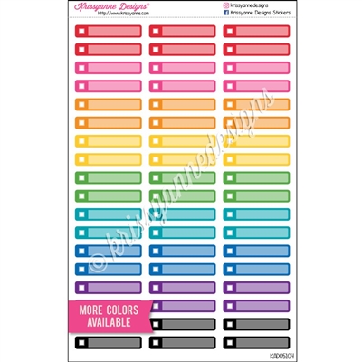 Small Color Block Checklists with Overlay - Set of 54