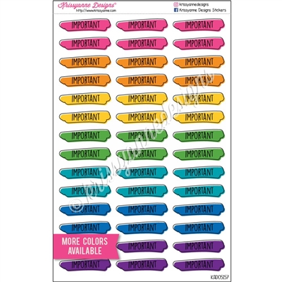 Doodle Paint Swatch Header - Important - Set of 42