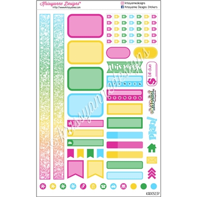 KAD Personal Weekly Planner Set - June Glitter