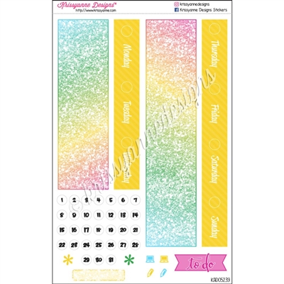 Date Cover Decoration Set - June Glitter