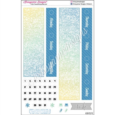 Date Cover Decoration Set - July Glitter