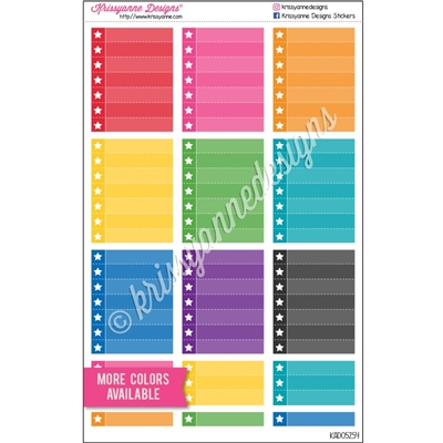 Full and Half Box Star Checklist Set - Set of 15