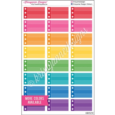 Half Box Star Checklists - Set of 24