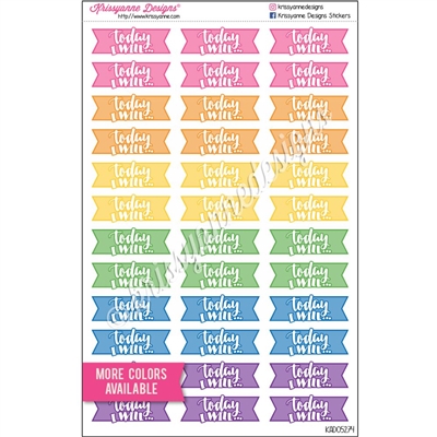 Today I Will... Flags with Square Edge - Set of 36