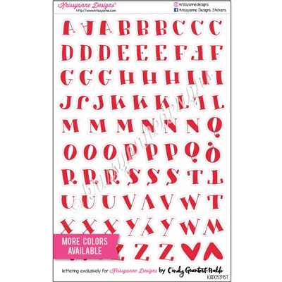 Transparent Serif Letters - Bold Rainbow
