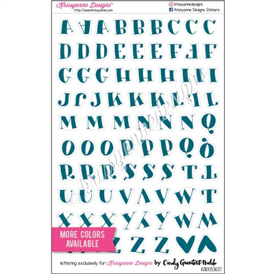 Transparent Serif Letters - Gemtones