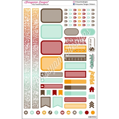 KAD Personal Weekly Planner Set - September Glitter