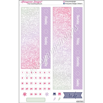 Date Cover Decoration Set - August Glitter