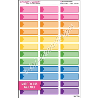 Reminder Color Block Event Stickers - Set of 36