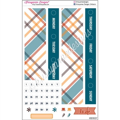 Date Cover Decoration Set - November Plaid