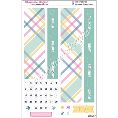 Date Cover Decoration Set - December Plaid