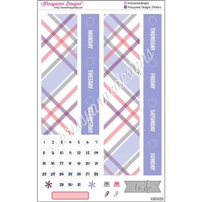 Date Cover Decoration Set - January Plaid