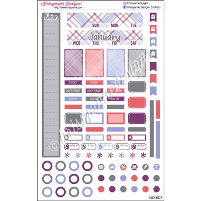 KAD Monthly Skeleton - SMC Personal Monthly - January Plaid