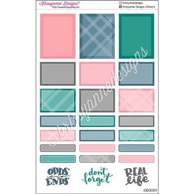 Functional Sticker Sampler - March Plaid