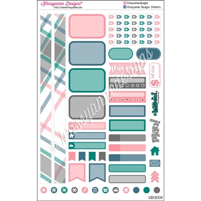 KAD Personal Weekly Planner Set - March Plaid