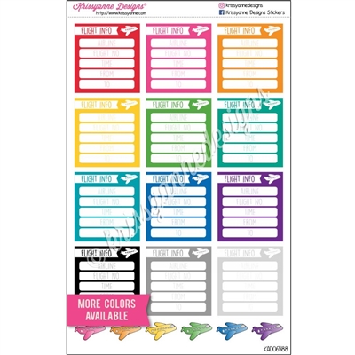 Flight Info Tracker - Set of 18