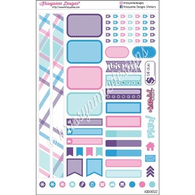 KAD Personal Weekly Planner Set - April Plaid