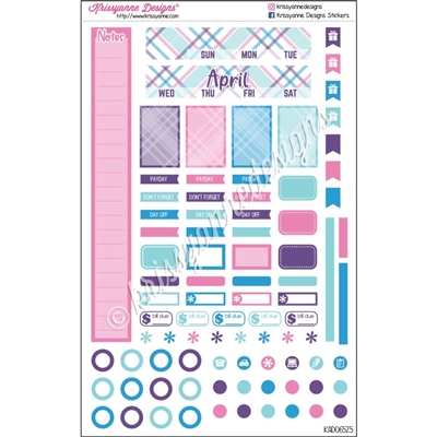 KAD Monthly Skeleton - SMC Personal Monthly - April Plaid