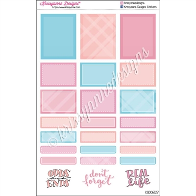 Functional Sticker Sampler - June Plaid