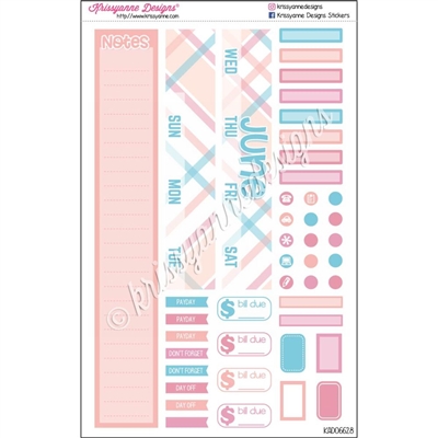 KAD Monthly Skeleton - SMC A5 Monthly - June Plaid