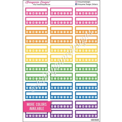 Individual Habit Tracker - Set of 36