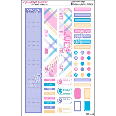 KAD Monthly Skeleton - SMC A5 Monthly - July Plaid