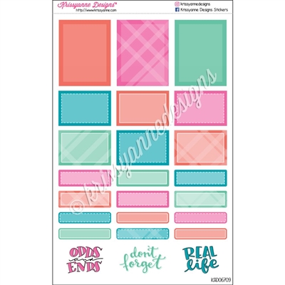 Functional Sticker Sampler - August Plaid