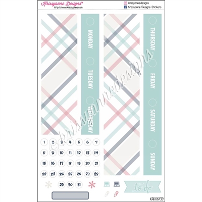 Date Cover Decoration Set - September Plaid