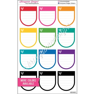Rounded Color Block Boxes - Set of 12