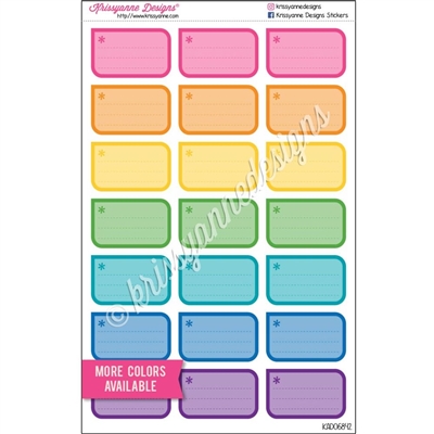 Pointed Half Box with Asterisk and Overlay - Set of 21